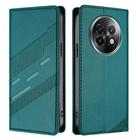 For Realme 13+ Global Embossed Multi-functional Wallet Retro Leather Phone Case(Dark Green) - 2