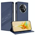 For Realme 13+ Global Embossed Multi-functional Wallet Retro Leather Phone Case(Dark Blue) - 1
