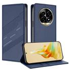 For Realme 13 Pro Embossed Multi-functional Wallet Retro Leather Phone Case(Dark Blue) - 1