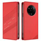 For Realme 14 Pro Embossed Multi-functional Wallet Retro Leather Phone Case(Red) - 2