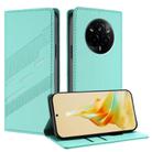 For Realme 14 Pro Embossed Multi-functional Wallet Retro Leather Phone Case(Mint Green) - 1