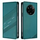 For Realme 14 Pro+ Embossed Multi-functional Wallet Retro Leather Phone Case(Dark Green) - 2