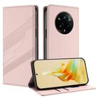 For Realme 14 Pro+ Embossed Multi-functional Wallet Retro Leather Phone Case(Pink) - 1