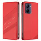 For Realme C33 Embossed Multi-functional Wallet Retro Leather Phone Case(Red) - 2