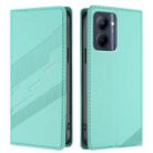 For Realme C33 Embossed Multi-functional Wallet Retro Leather Phone Case(Mint Green) - 2