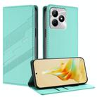 For Realme C53 4G Embossed Multi-functional Wallet Retro Leather Phone Case(Mint Green) - 1