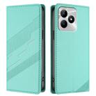 For Realme C53 4G Embossed Multi-functional Wallet Retro Leather Phone Case(Mint Green) - 2