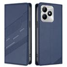 For Realme C53 4G Embossed Multi-functional Wallet Retro Leather Phone Case(Dark Blue) - 2