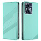 For Realme C55 Embossed Multi-functional Wallet Retro Leather Phone Case(Mint Green) - 2