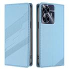 For Realme C55 Embossed Multi-functional Wallet Retro Leather Phone Case(Light Blue) - 2