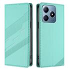 For Realme C63 4G Embossed Multi-functional Wallet Retro Leather Phone Case(Mint Green) - 2