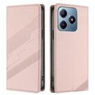 For Realme C63 4G Embossed Multi-functional Wallet Retro Leather Phone Case(Pink) - 2
