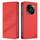 For Realme C63 5G Embossed Multi-functional Wallet Retro Leather Phone Case(Red) - 2