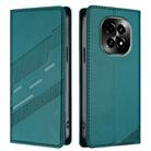 For Realme C63 5G Embossed Multi-functional Wallet Retro Leather Phone Case(Dark Green) - 2