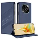 For Realme C63 5G Embossed Multi-functional Wallet Retro Leather Phone Case(Dark Blue) - 1
