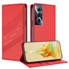 For Realme C65 4G Embossed Multi-functional Wallet Retro Leather Phone Case(Red) - 1