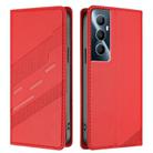 For Realme C65 4G Embossed Multi-functional Wallet Retro Leather Phone Case(Red) - 2