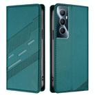 For Realme C65 4G Embossed Multi-functional Wallet Retro Leather Phone Case(Dark Green) - 2