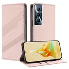 For Realme C65 4G Embossed Multi-functional Wallet Retro Leather Phone Case(Pink) - 1