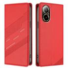 For Realme C67 4G Embossed Multi-functional Wallet Retro Leather Phone Case(Red) - 2