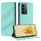 For Realme C75 4G Embossed Multi-functional Wallet Retro Leather Phone Case(Mint Green) - 1