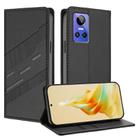 For Realme GT Neo3 Embossed Multi-functional Wallet Retro Leather Phone Case(Black) - 1