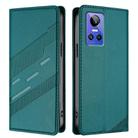 For Realme GT Neo3 Embossed Multi-functional Wallet Retro Leather Phone Case(Dark Green) - 2