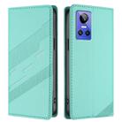For Realme GT Neo3 Embossed Multi-functional Wallet Retro Leather Phone Case(Mint Green) - 2