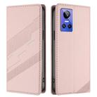 For Realme GT Neo3 Embossed Multi-functional Wallet Retro Leather Phone Case(Pink) - 2