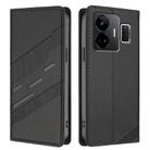 For Realme GT3 Embossed Multi-functional Wallet Retro Leather Phone Case(Black) - 2