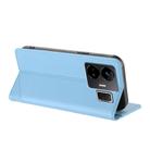 For Realme GT3 Embossed Multi-functional Wallet Retro Leather Phone Case(Light Blue) - 3