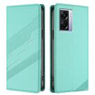 For Realme V23 Embossed Multi-functional Wallet Retro Leather Phone Case(Mint Green) - 2