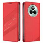 For Realme P3 Pro 5G Embossed Multi-functional Wallet Retro Leather Phone Case(Red) - 2