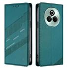 For Realme P3 Pro 5G Embossed Multi-functional Wallet Retro Leather Phone Case(Dark Green) - 2