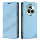 For Realme P3 Pro 5G Embossed Multi-functional Wallet Retro Leather Phone Case(Light Blue) - 2