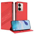 For Realme P3 Ultra 5G Embossed Multi-functional Wallet Retro Leather Phone Case(Red) - 1
