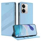For Realme P3 Ultra 5G Embossed Multi-functional Wallet Retro Leather Phone Case(Light Blue) - 1