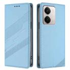 For Realme P3 Ultra 5G Embossed Multi-functional Wallet Retro Leather Phone Case(Light Blue) - 2