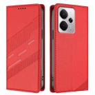 For Realme 14 Embossed Multi-functional Wallet Retro Leather Phone Case(Red) - 2