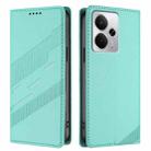 For Realme 14 Embossed Multi-functional Wallet Retro Leather Phone Case(Mint Green) - 2