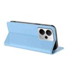 For Realme 14 Embossed Multi-functional Wallet Retro Leather Phone Case(Light Blue) - 3