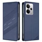 For Realme 14 Embossed Multi-functional Wallet Retro Leather Phone Case(Dark Blue) - 2