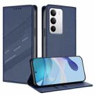 For Realme C71 4G Embossed Multi-functional Wallet Retro Leather Phone Case(Dark Blue) - 1