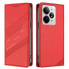 For Realme Neo7 Turbo Embossed Multi-functional Wallet Retro Leather Phone Case(Red) - 2