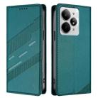 For Realme Neo7 Turbo Embossed Multi-functional Wallet Retro Leather Phone Case(Dark Green) - 2