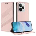 For Realme Neo7 Turbo Embossed Multi-functional Wallet Retro Leather Phone Case(Pink) - 1