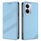 For Realme Neo7x Embossed Multi-functional Wallet Retro Leather Phone Case(Light Blue) - 2