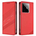 For Realme GT 7 Global Embossed Multi-functional Wallet Retro Leather Phone Case(Red) - 2