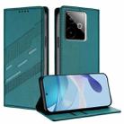 For Realme GT 7 Global Embossed Multi-functional Wallet Retro Leather Phone Case(Dark Green) - 1
