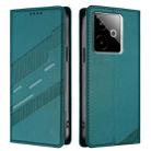 For Realme GT 7 Global Embossed Multi-functional Wallet Retro Leather Phone Case(Dark Green) - 2